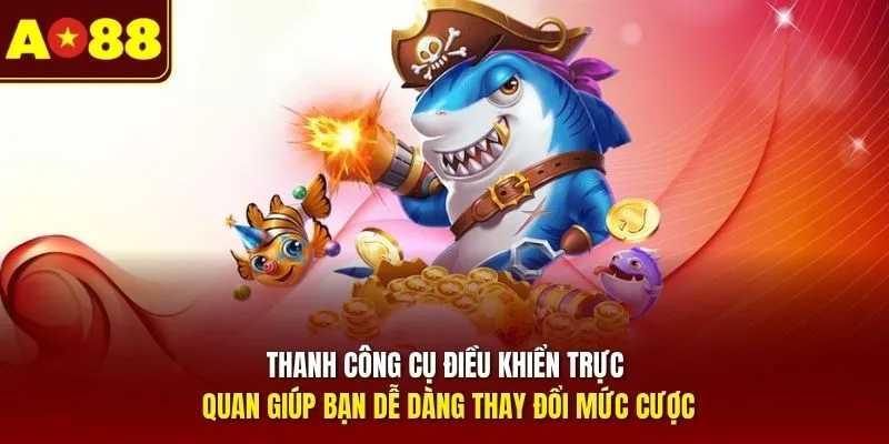 Thanh công cụ điều khiển trực quan giúp bạn dễ dàng thay đổi mức cược
